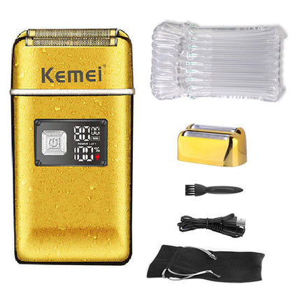 Original Kemei Metal 2-Speed Electric Shaver For Hair Beard Rechargeable Razor