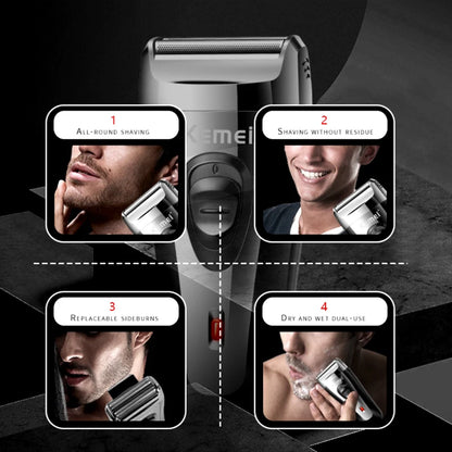 Kemei Reciprocating Electric Shaver For Men Cordless Razor