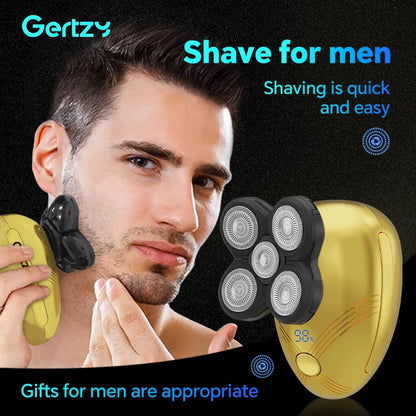 Men's 5-in-1 electric shaver with 5 rotating blades set
