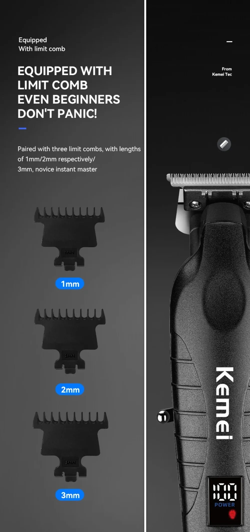KEMEI Km-2293 New Design Hair Cutter Machine Fast Charging