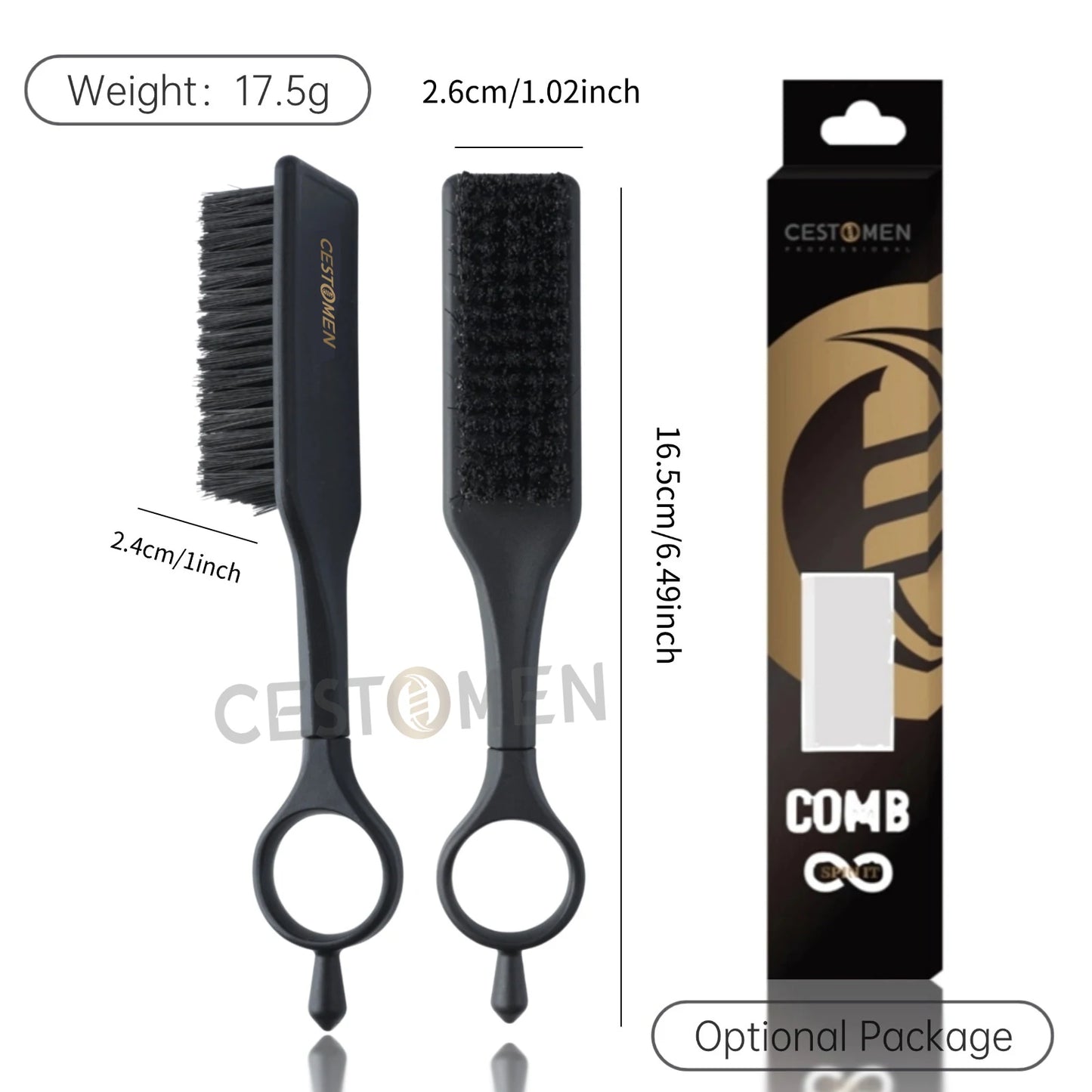 1Pc New Professional Rotate Mini Fade Brush Neck Sweeping