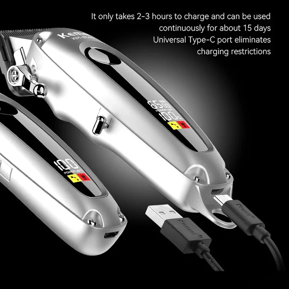Kemei Professional Barber Hair Clippers and Trimmers Set