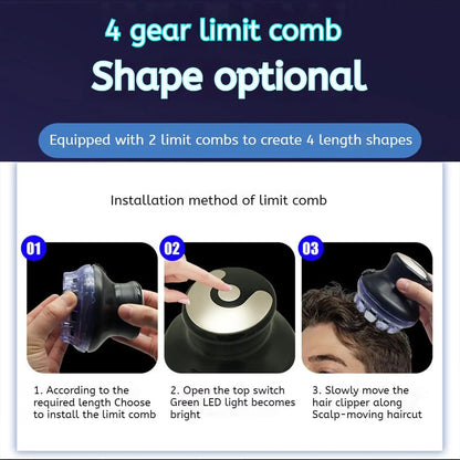 Wireless circular hair clipper with LED display new circular clipper