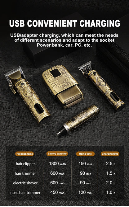 Resuxi 740 All Metal Hair Clippers Ears Nose Hair Trimmer