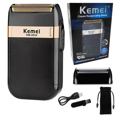 Kemei KM-2024 USB Charging Electric Shaver Beard Trimmer