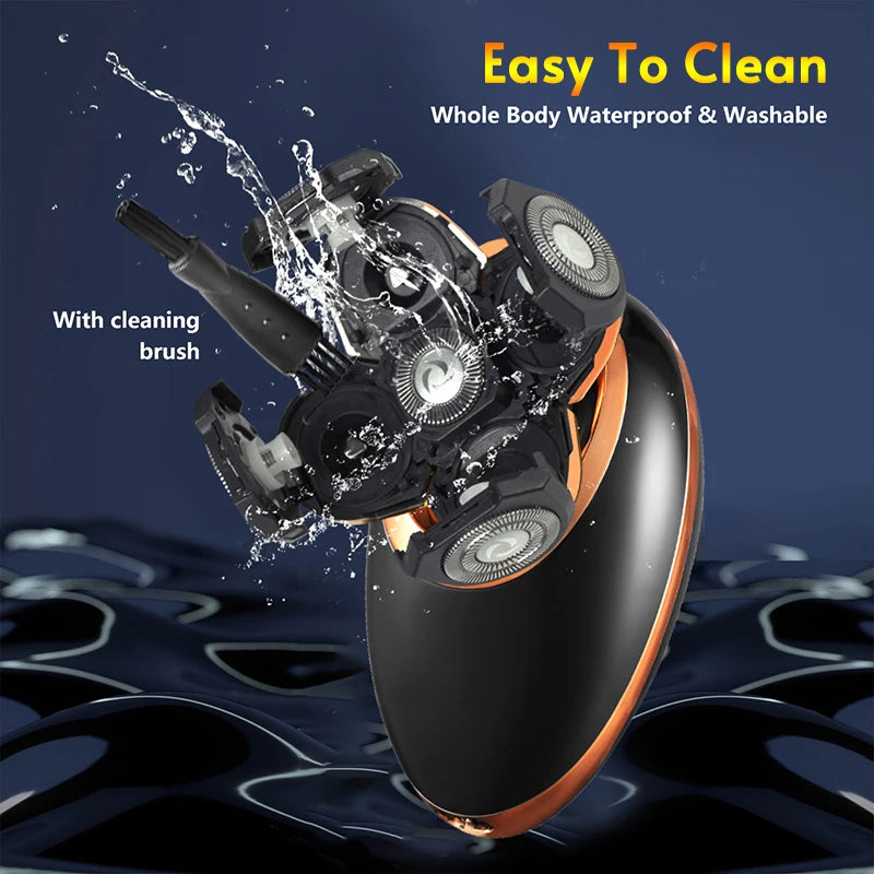 5 In 1 Electric Shaver For Men Bald Head Hair Clipper Nose Trimmer Razor