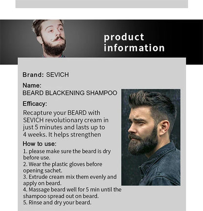 Sevich Men's Beard Growth Oil Care Products Beard Dyeing Cream Kit