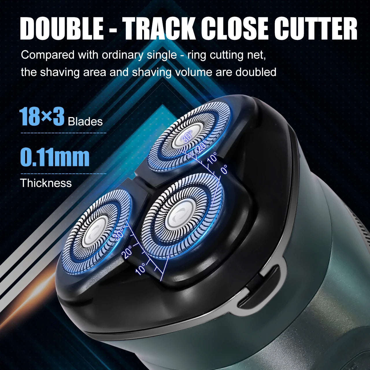 LCD Dislay Waterproof Electric Shaver For Men