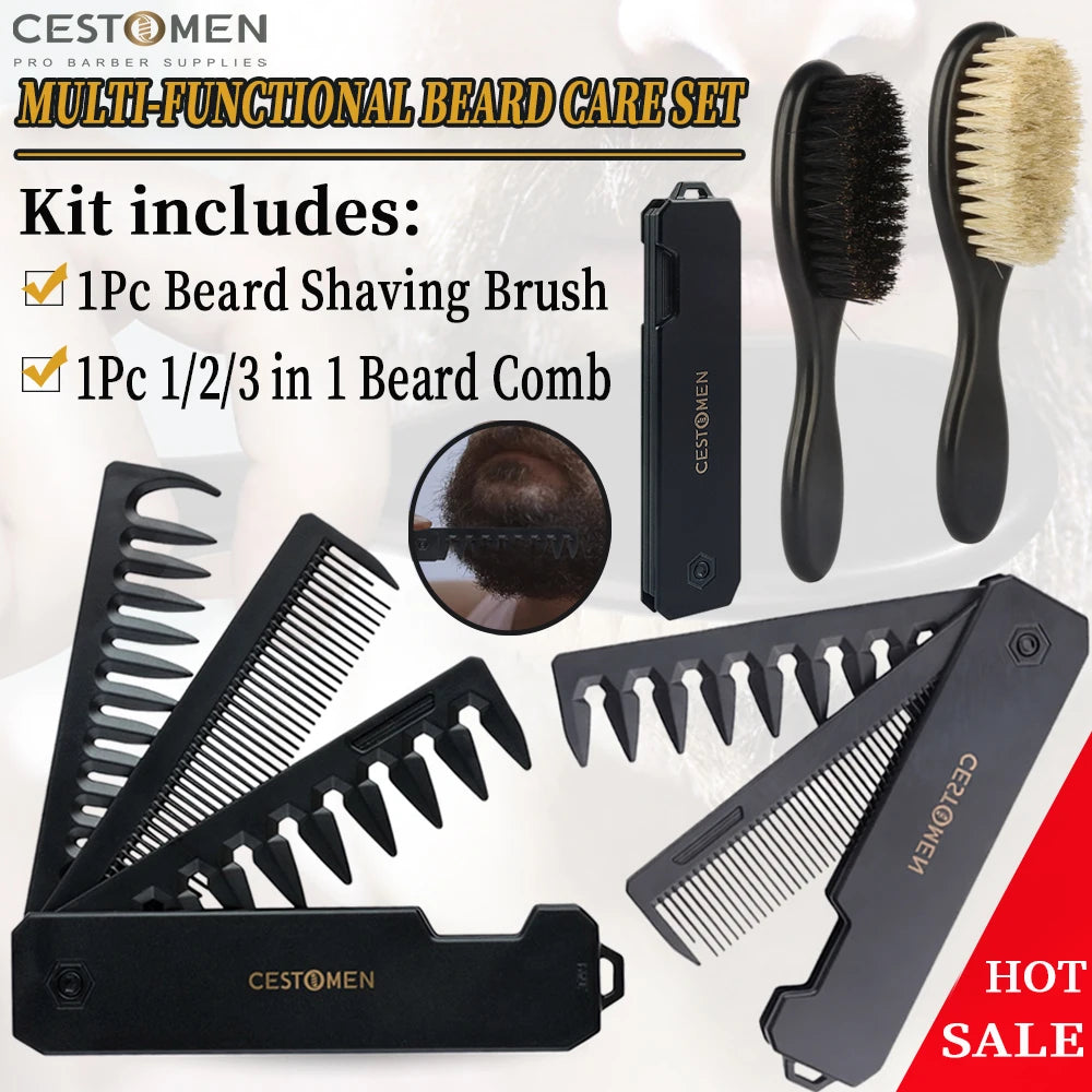 Cestomen Pro Bristle Hair Beard Shaving Brush For Men
