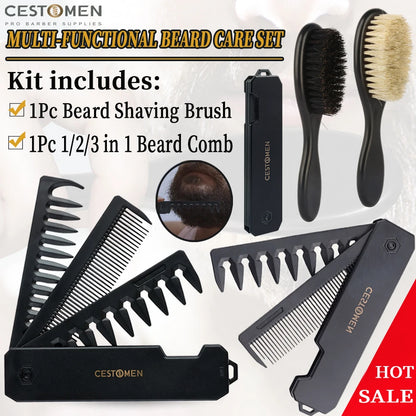 Cestomen Pro Bristle Hair Beard Shaving Brush For Men