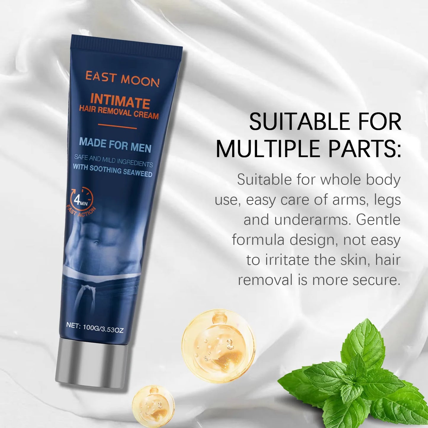 East Moon Men Hair Removal Cream Intimate Areas Painless Removal