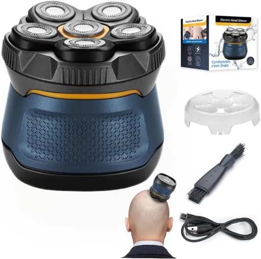 6D Electric Head Shaver for Bald Men IPX7 Waterproof Cordless