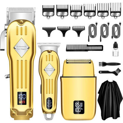 Hair Clippers Professional Cordless for Men, Electric Foil Shavers Set