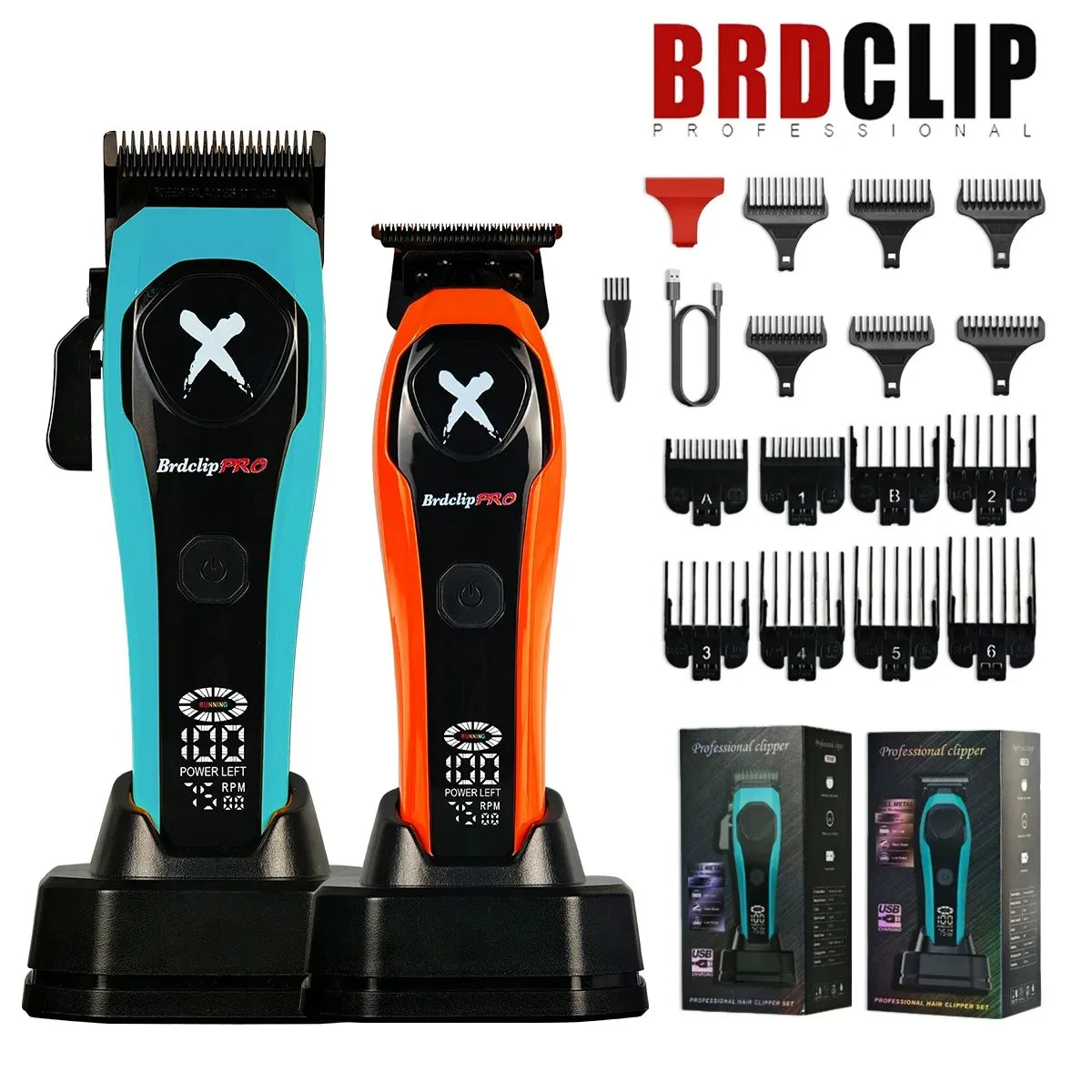BRDCLIP 619 339 Hair Clippers Cordless Clippers Barber Electric