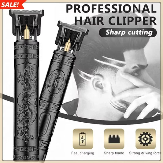 Vintage T9 Professional Men's Hair Clipper Portable Cordless Trimmer