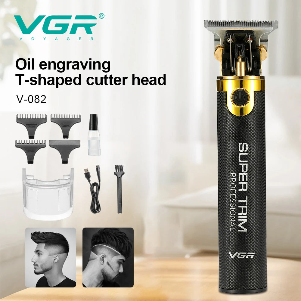 VGR 082 Hair Trimmer T9 Mens Electric Hair Clipper