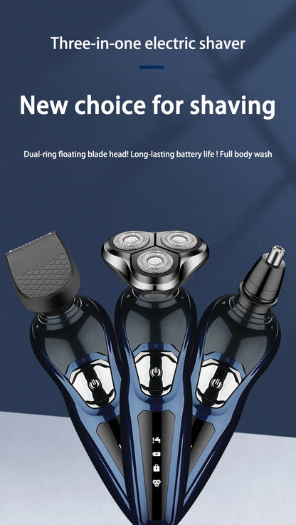 Electric Shaver 3-in-1 Washable Rechargeable Electric Razor