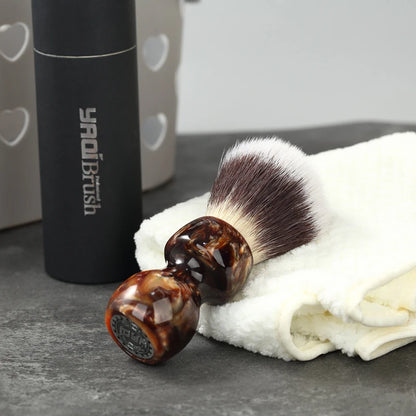 YAQI Caramel Cat's Whisker Synthetic Shaving Brush