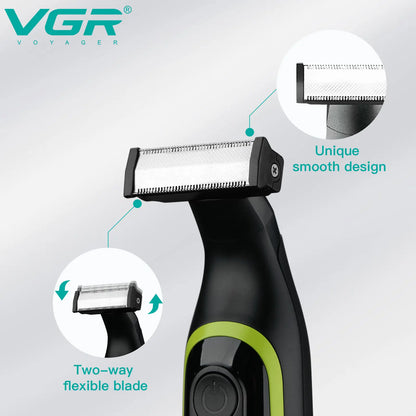 VGR Hair Trimmer Rechargeable Razor Waterproof Shaver V-017