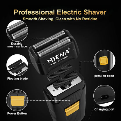 HIENA Professional 3-in-1 Multifunctional Hair Clipper Set