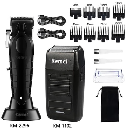 Kemei Electric Hair Clipper Kit Men's Hair Trimmer KM-2296 KM-2299 KM-1102