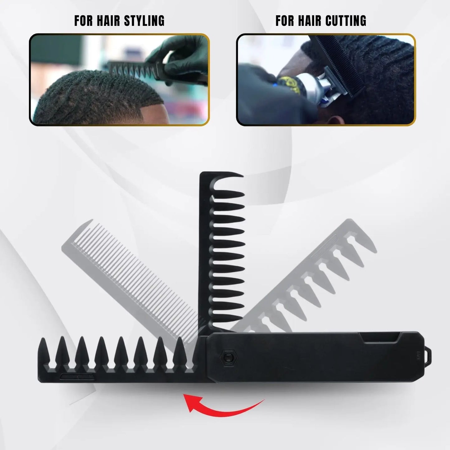 Multifunctional Folding Hair Comb Wide Tooth Oil Head Styling Beard