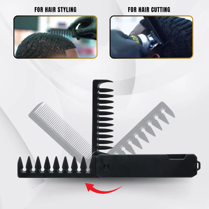 Multifunctional Folding Hair Comb Wide Tooth Oil Head Styling Beard