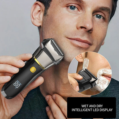 Powerful Electric Shaver For Men Wet Dry Facial Electric Razor