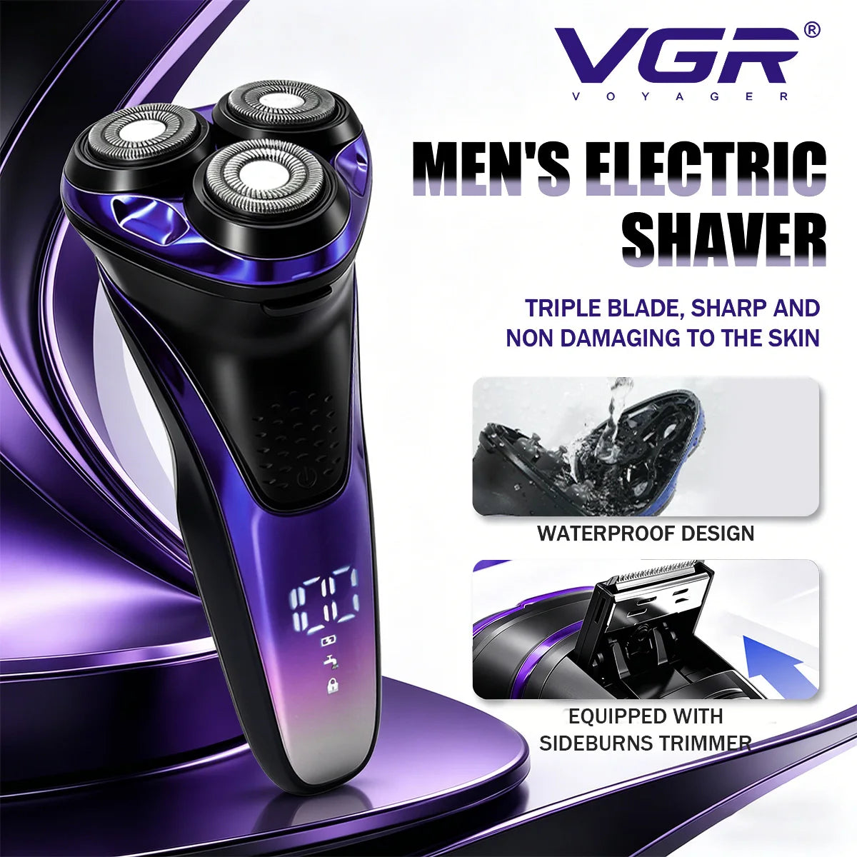 VGR Electric Shaver Professional Razor for Men V-306