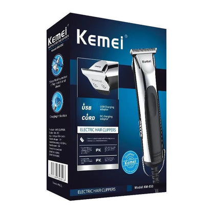 Kemei 850 professional hair trimmer plug in electric hair clipper