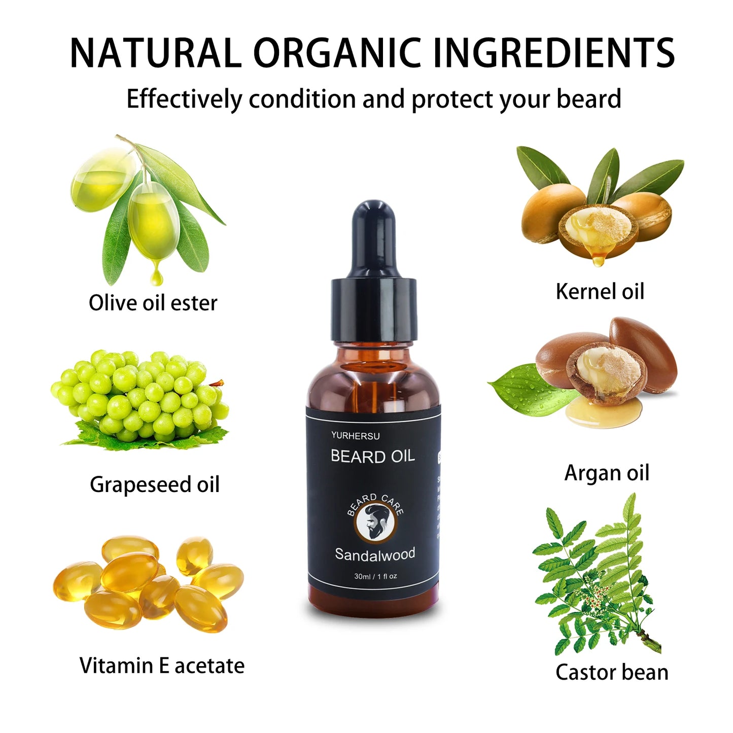 30ml new facial hair and beard growth oil