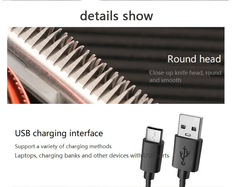 Kemei 371 Hair Clippers Men Professional Rechargeable Machine