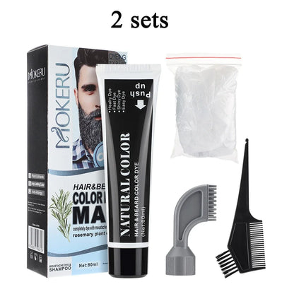 3 Minutes Black Beard Dye Cream With Comb 80ml Rosemary