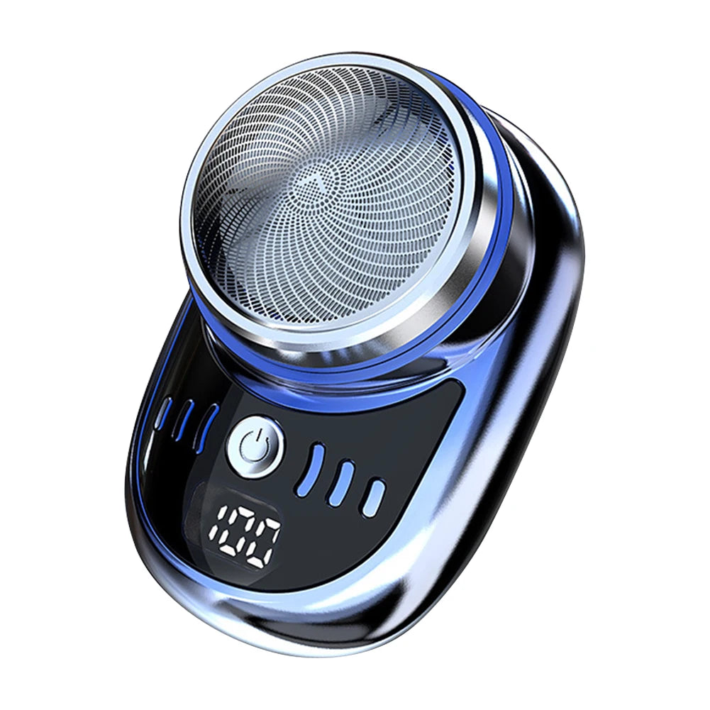 Men Mini Electric Travel Shaver with Digital Display