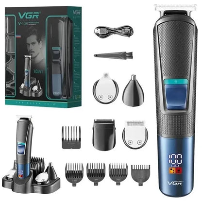 VGR All In One Beard Hair Trimmer For Men Grooming Kit