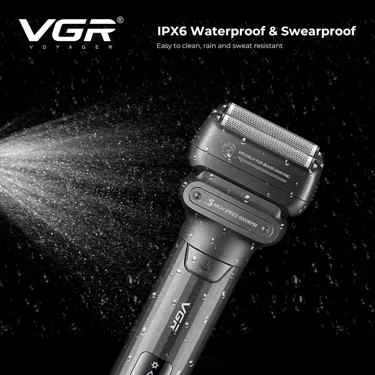 VGR Electric Shaver Professional Shaving Machine 9000 RPM V-368