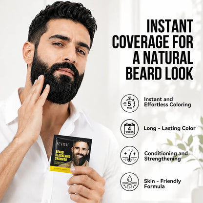 Health Natural Hair Dye Black Beard Shampoo Beard Paint