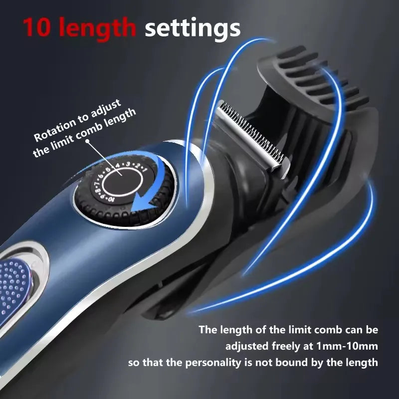 Kemei Cordless Adjustable 1-10mm Hair Trimmer For Men