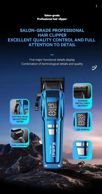 Kemei Hair Trimmer Professional Clippers Brushless Motor 9000 RPM