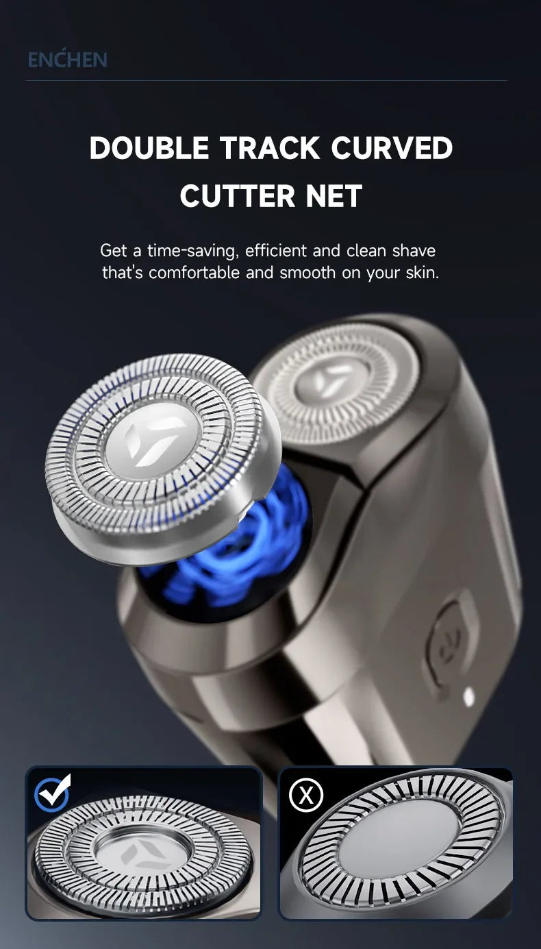 ENCHEN Beard Trimmer Mini Shaver Professional 2D Face Razor