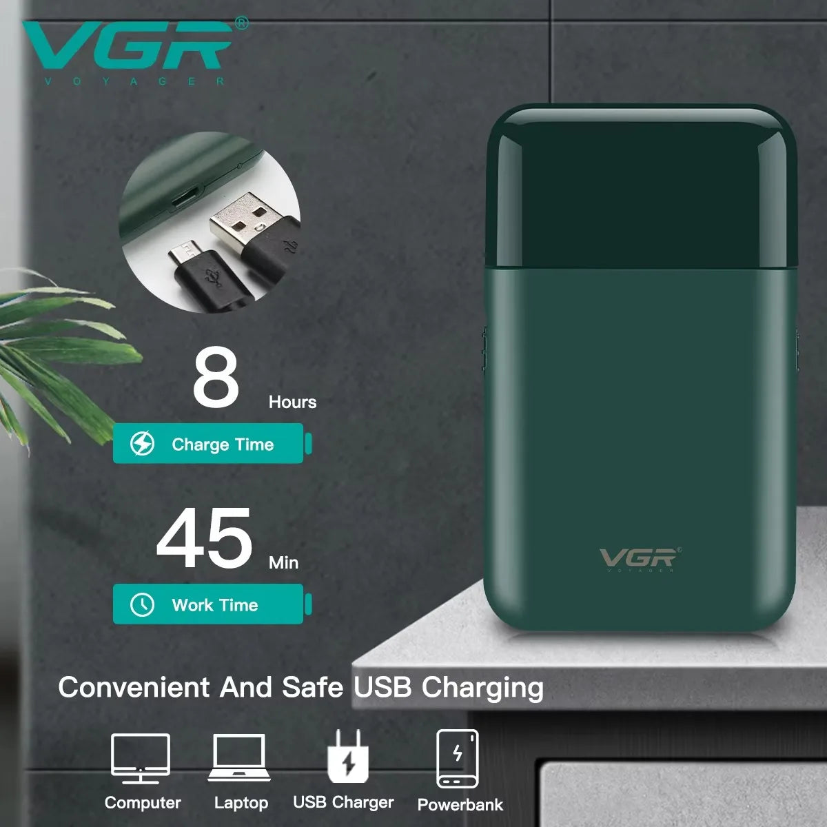 VGR Face Shaver Professional Beard Trimmer V-082