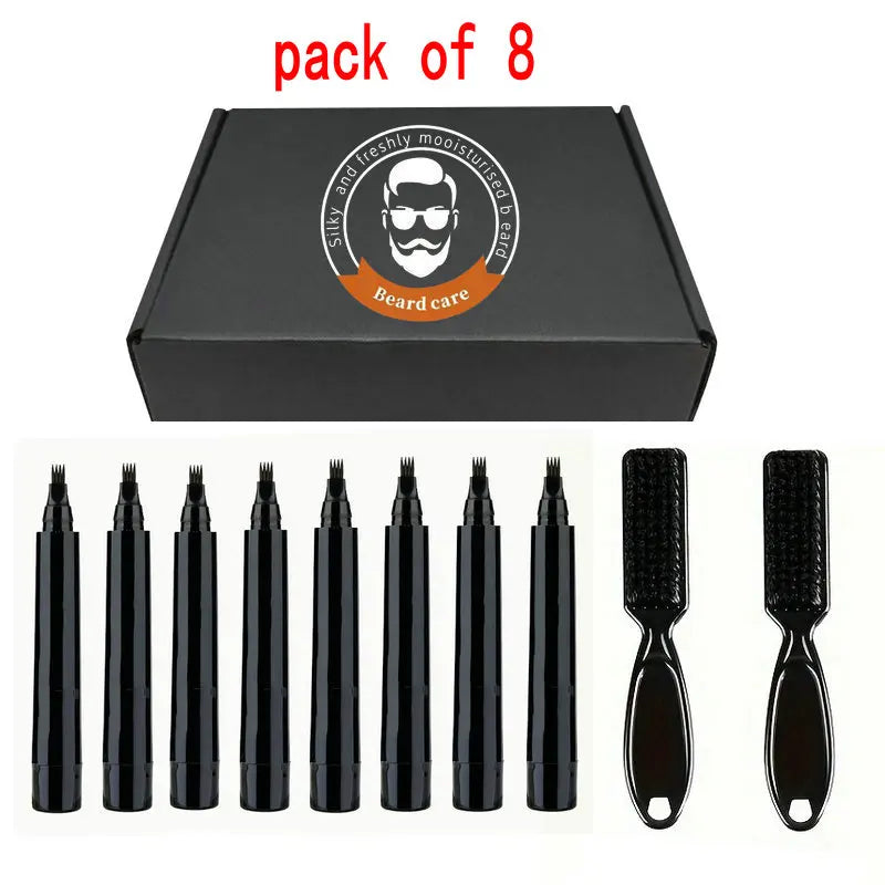 Beard Filling Pen Kit Beard Enhancer Brush Beard Coloring