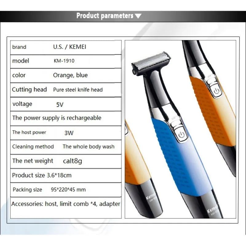 Kemei Professional Electric Shaver for Men
