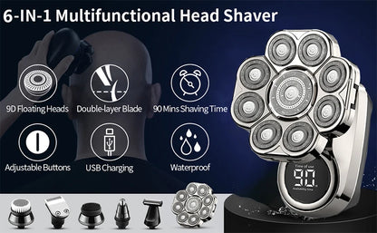 YUNCHi 6 in 1 Grooming Kit Electric Shaver Men's Beard
