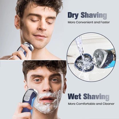 2in1 Men Electric Shaver with 3D Floating Head Shaver