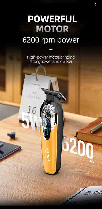 Kemei Rechargeable Hair Cutting Machine for Men Hair Clippers KM1572