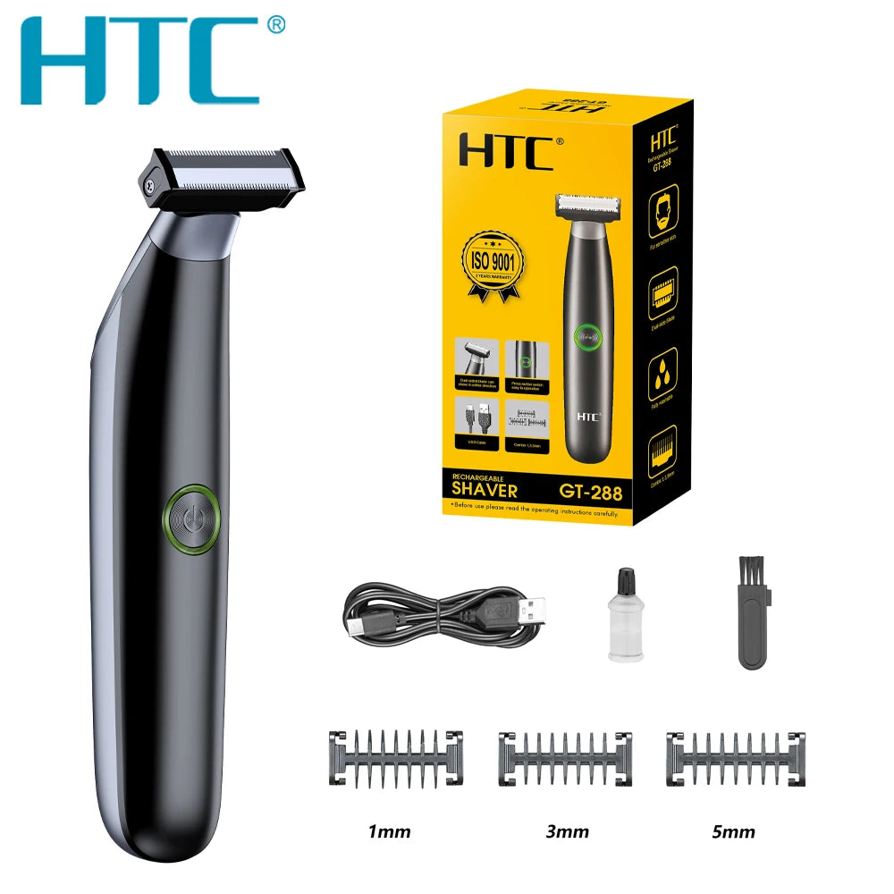 HTC Electric Shaver for Men Waterproof Electric Trimmer Razor