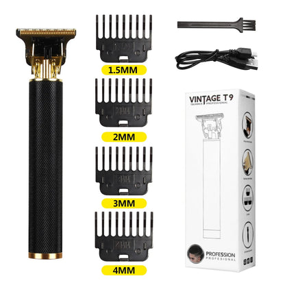 T9 LCD Electric Hairdresser Oil Shaving Head Trimmer