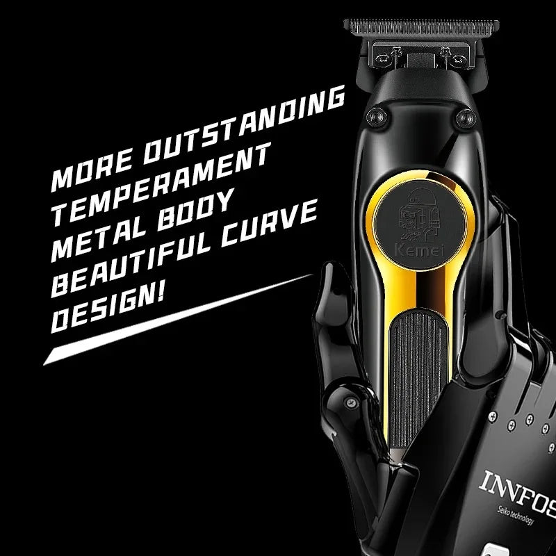 KEMEI KM--2351 USB Rechargeable Hair Clippers DLC Blade