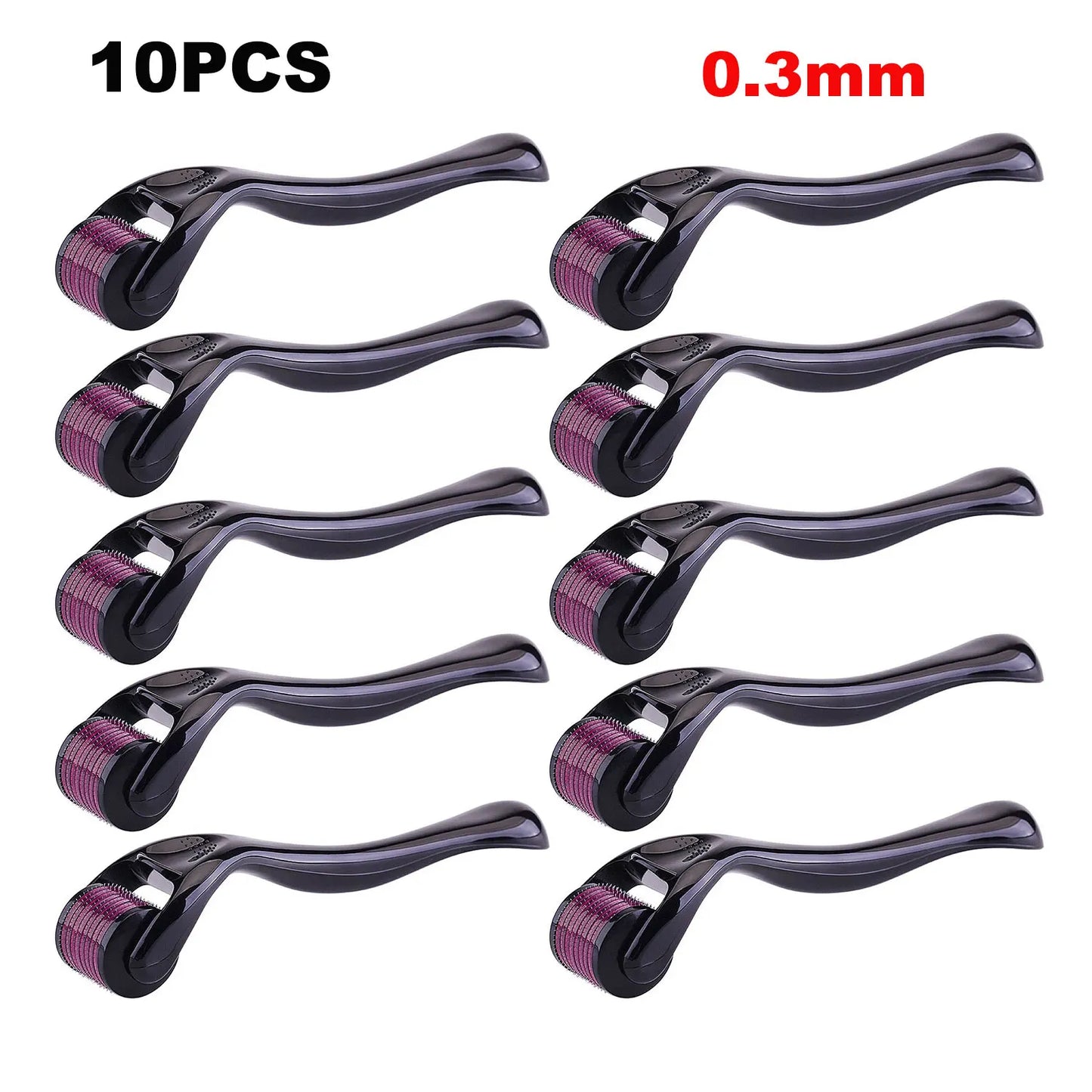 Black Red 540 Needles for Facial Body Hair Growth Derma Roller
